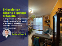 Trilocale al primo piano con basse spese condominiali e garage privato