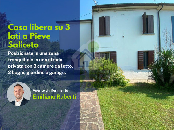 Casa libera su tre lati a Pieve Saliceto