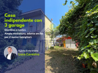 Casa indipendente con Giardino, rustici e 3 Garage