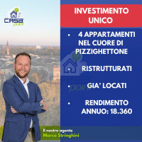 investimento unico: 4 appartamenti in stabile di pregio nel cuore di Pizzighettone
