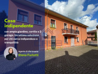casa indipendente su 3 lati con giardino e 2 garage