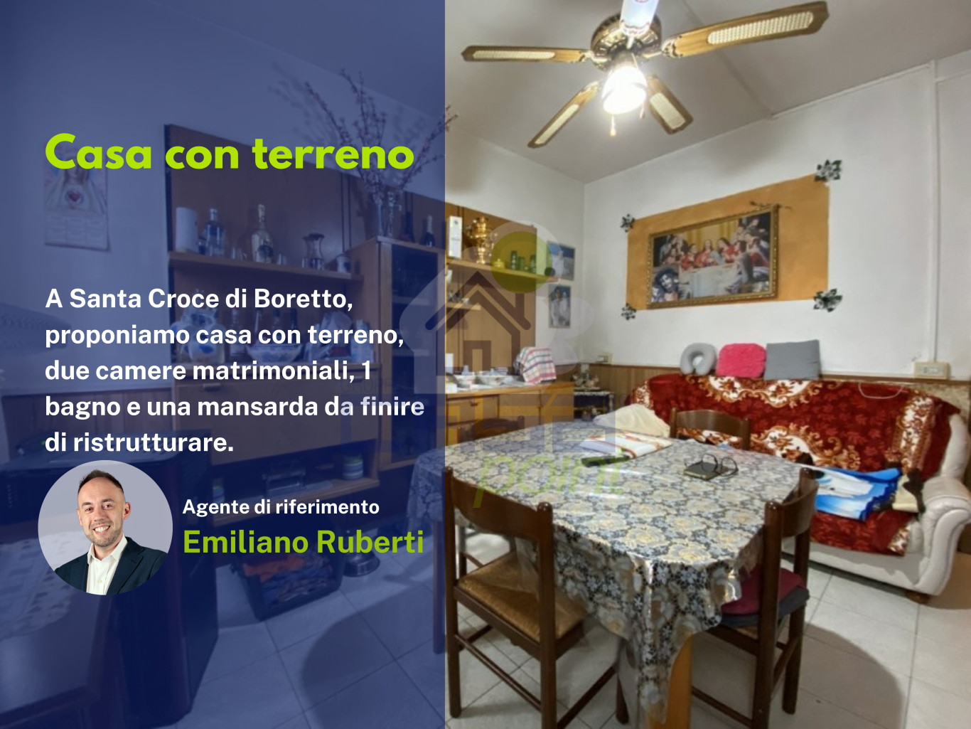 Casa semi indipendente su due livelli con ampio cortile