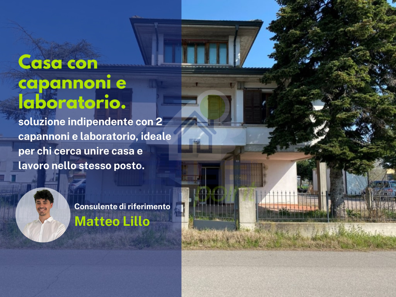 Ampia casa con laboratorio e  2 capannoni